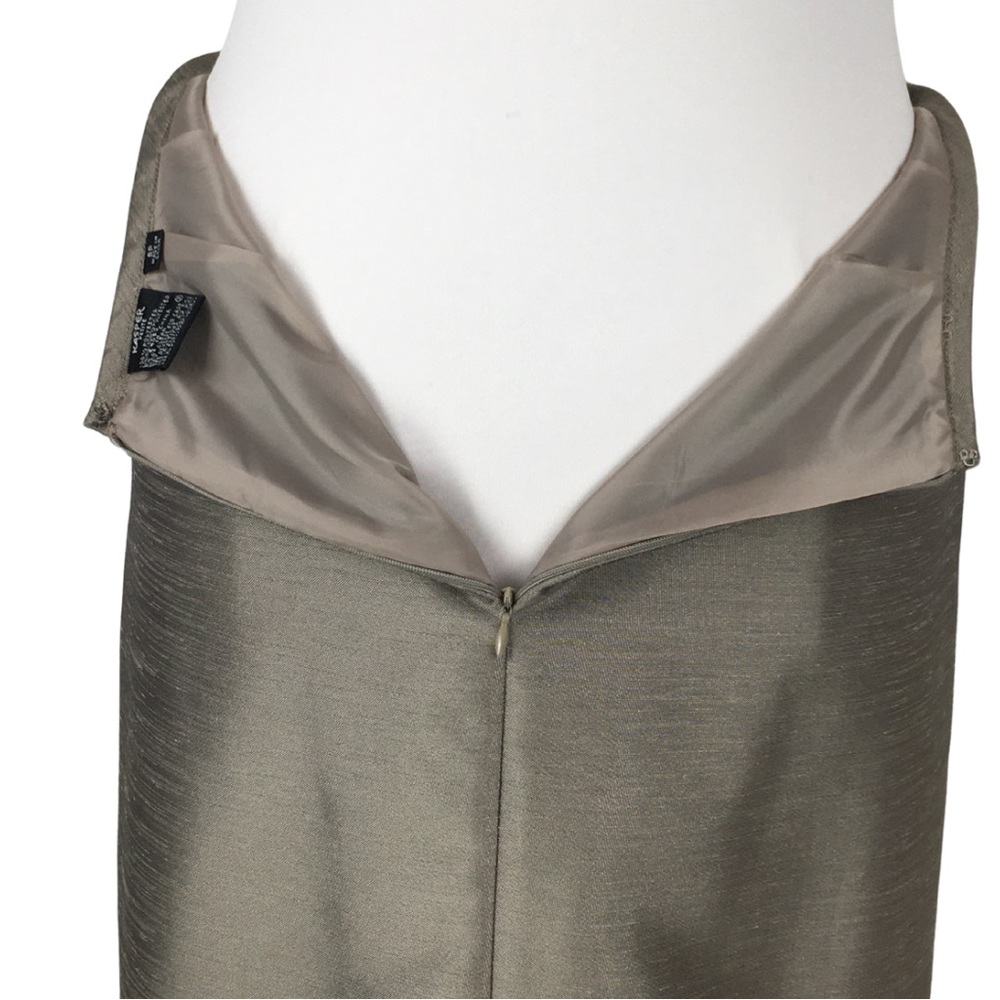 Kasper 2 Piece Gold Champagne 3/4 Sleeve A-line Skirt Blazer Petite Set size 8 - Picture 15 of 16